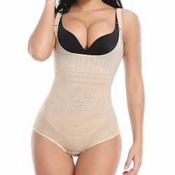 Deals on Miss Moly Women's Open Bust Shapewear Bodysuit Seamless Firm Tummy  Control Body Shaper, Compare Prices & Shop Online