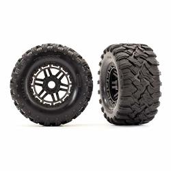 Traxxas 8972 Tires & Wheels black Wheels Maxx All-terrain Tires Foams 2 17MM