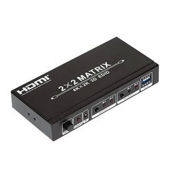 HDCVT 2x2 Hdmi 4k Matrix Switch With Edid