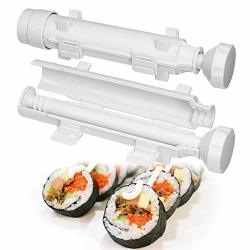 Hellopet Bazooka Sushi Roller Kit - Premium Quality Kitchen Easy Cooking Preparation Tools Perfectly Shaped Sushi House