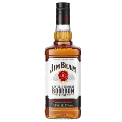 Jim Beam White Bourbon Whisky 750ML - 12