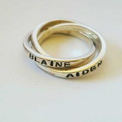 Personalised Russian Wedding Rings - 2 Band Ring