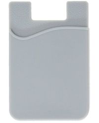Cell Phone Stick-on Wallet Thin Silicone Credit Card Holder - Grey
