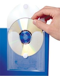 Baumgartens Cd DVD Pocket With Self-sticking Adhesive And Protective Flap 5 Pack Clear Pack Of 12 61801