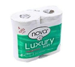 - Luxury Soft Toilet Paper 2 Ply - 4 Rolls