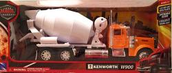 Kenworth W900 Cement Mixer In White 1:32 Scale Moving Parts Diecast Metal And Plastic By Newray