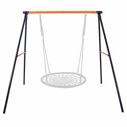Super Deal Extra Large Heavy Duty All-steel All Weather A-frame Swing Frame Set Metal Swing Stand 72" Height 87" Length Fits For Most Swings Fun For Kids