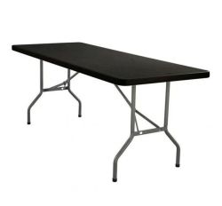 - 1.8M Folding Trestle Table 180X74X74 Cm - Black