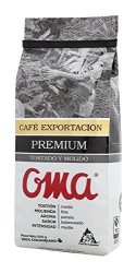 Roasted Coffee Oma Export Line 100% Arabica Colombian Coffee Beans 500G-17.6OZ Medium Roasted Coffee Whole Beans