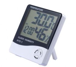 Digital Temperature And Humidity Thermometer Clock Measurer