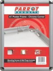 Parrot Products Poster Frame A1 900 655MM Chrome Corner