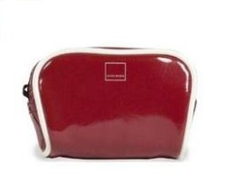 Acme Made - San Francisco - Petite Smart Camera Bowler Pouch - Deep Red With White Trim