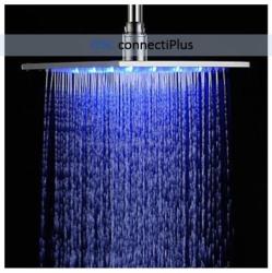 Contemporary 12-inch Temperature Sensing visualization Brass Shower Head With Color Changing Led..