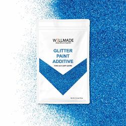 Wellmade Glitter Paint Additive For Wall Paint-interior exterior Wall Ceiling Wood Metal Varnish Dead Flat Diy Art And Craft 150G 5.3OZ 10G SAMPLE Turquoise Blue