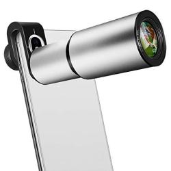Cell Phone Lens 16X Zoom Telephoto Lens Aluminum Alloy Shell Clip-on HD Phone Camera Lens For Iphone Samsung Galaxy Android Smartphones Monocula