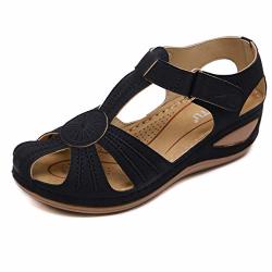 Deals on Sandles For Ladies Womens Summer Comfortable Flat Sandals ...