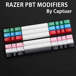 8 Keys Razer Keycaps Backlit PBT Double Shot Keycap 6u Spacebar 1.5u Ctrl Alt 1u Menu Win Key OEM Profile for All Razer Gaming Mechanical Keyboards