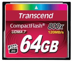 Transcend 64GB 800X Cf Card Read 120MB S Write 60MB S