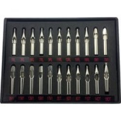 Stainless Steel Tattoo Nozzle Tips 22 Pcs
