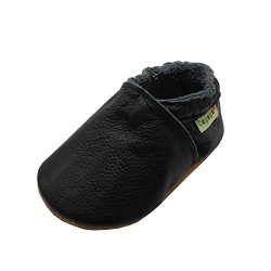 Baby Soft Sayoyo Sole Shoes Genuine Leather First Walker Infant Toddler Moccasins 12-18 Months Black