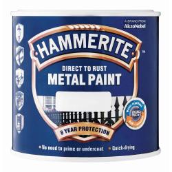 Dulux Direct To Rust Metal Paint Hammerite Hammered White 250ML