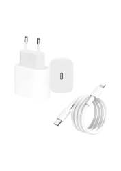 Apple 20W Pd Fast Charger For Iphone With Usb-c To Lightning Cable