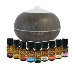 Oco Life Ultrasonic Diffuser Humidifier & Purifier With 9 Oil Blends