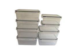 -8 Piece Airtight Plastic Food Storage Container Set
