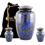 SOULURNS® Beautiful Marble Purple Adult Cremation Urn for Human Ashes 