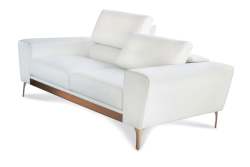 Lloyd 2 Seater White Leather Sofa