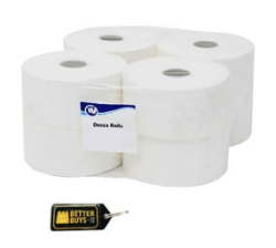 Toilet Paper Rolls - 100 100 5000 Sheets - 1 Ply - 8 Pack & Keyring