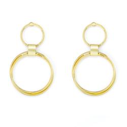 Goldair Gold Tone Round Drop Earrings
