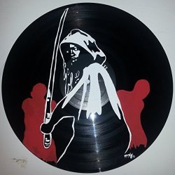 Hand Painted Michonne The Walking Dead Vinyl Record Version 3