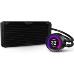 NZXT RL-KRZ53-01 Computer Cooling System Processor All-in-one Liquid Cooler 12 Cm Black 240MM Liquid Cooler With Lcd Display