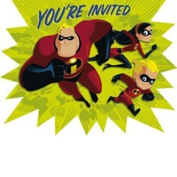 The Incredibles Invitations 8CT