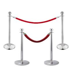 Stanchion Rope Sets in Silver