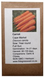 Heirloom Veg Seeds - Carrots - Cape Market