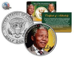 The Merrick Mint Nelson Mandela Father Of A Nation Portrait Kennedy Half Dollar Us Coin