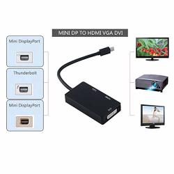 Wireless Audio And Video Adapter 3 In 1 Thunderbolt Port MINI Displayport HDMI Dvi Vga Display Port Adapter Cable For Mac Macbook Air Imac Microsoft Surface Pro