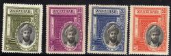 Zanzibar 1936 "silver Jubilee Of Sultan" Set Of 4 Mint No Gum. Sg 323-6. Cat 35 Pounds.
