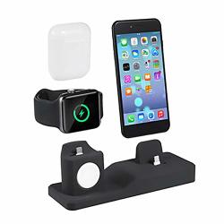 Kanzd 3 In 1 Premium Silicone Charger Dock Station Holder Foriphone airpods applewatch 3 In 1