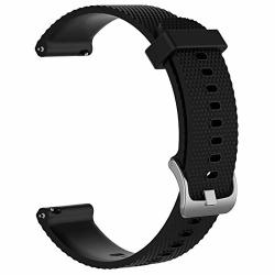For Mobvoi Ticwatch C2 Black silver Replacement Band Awaduo 20MM Replacement Silicone Wrist Band Strap For Mobvoi Ticwatch C2 Samsung Galaxy Watch 42MM Silicone Black