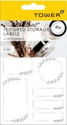 Home Organisation - Textured Storage Labels 36 Labels