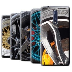 STUFF4 Gel Tpu Phone Case Cover For Nokia 8 Pack 20PCS Alloy Wheels Collection