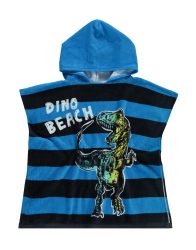 Dino Striped Hooded Towel