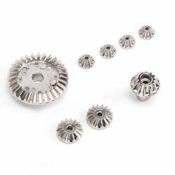 Vgeby Rc Gear Parts Upgrade Parts Motor Driving Gear Metal Gear 30T 16T 12T 10T Differential Gear Combo Set Fit For Wltoys 1 14 144001 Rc Car Silver 1154