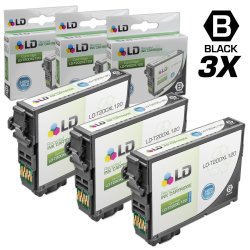 LD Products Remanufactured Ink Cartridge Replacement For Epson 200XL Black 3-PACK