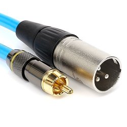 Moborest 3-PIN Xlr Male To Rca Male Unbalanced Interconnect Cable For Amplifiers Microphones Mixer Preamp Speaker System Or Other Professional Recording 1.5 FEET 0.5M