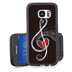 Galaxy S7 Active Case Ftfcase Tpu Back Cover Case For Samsung Galaxy S7 Active - Red Heart And Music Note