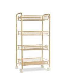 Fine Living Limber 4 Layer Trolley - Gold